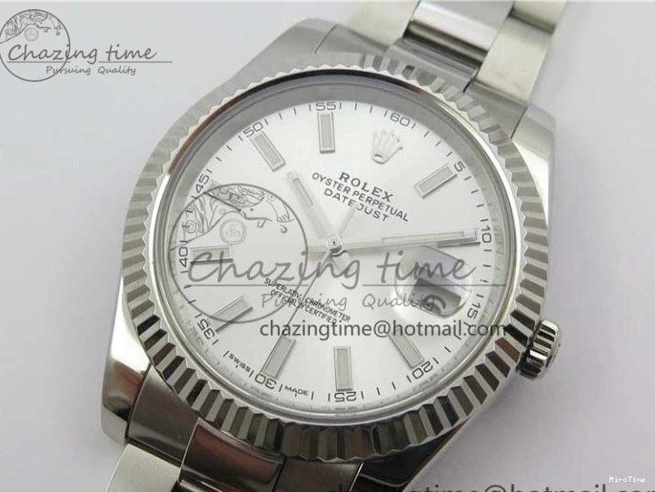 MiroTime 1229 DateJust 126334 SS Noob 1:1 904L Best Edition Silver Dial Stick Markers on Oyster Bracelet A HighQuality 3168